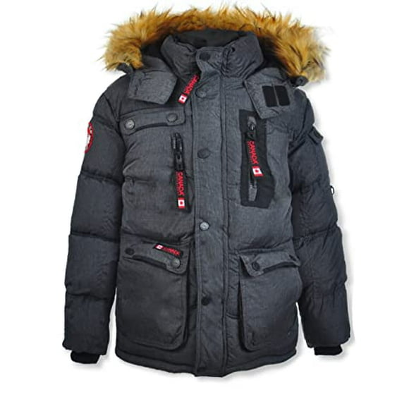 Canada Weather Veste Matelassée Isolée pour Petits Garçons et Tout-Petits - Gris Charbon, 2t