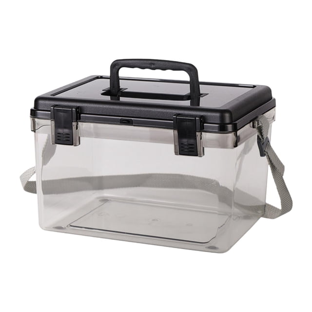 Lipstore Storage Box Organizer Bins for Storage and Organization,Sturdy Storage Bins Storage Container for Kitchen Countertop Bedroom Black Lid