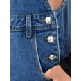 thumbnail image 4 of Women Juniors Fashion Adjustable Shoulder Straps Blue Denim Overall Dress, 4 of 6