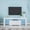 50-59 inches + White + MDF, variant on Black TV Stand with LED RGB Lights for 55 Inch TV, Flat Screen Gaming Console Cabinet for Living Room Bedroom MDF