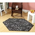 thumbnail image 4 of Furnish My Place Zebra Migrant Beauty Area Rug, Animal Print Area Rug, Indoor Rug, Pet-Friendly Rug, Home Decor Rug, Perfect for Living Room, 2' Hexagon - Set of 5, 4 of 5