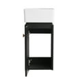 thumbnail image 4 of Tcbosik 12 inch Vanity Cabinet with Ceramic Sink for Small Space, Floating Storage Cabinet with Soft Close Door for Bathroom, Black, 4 of 7