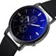 thumbnail image 2 of Ocio Moda Hombres Aleación simple PU Dial Reloj de pulsera de cuarzo Decoración (Negro), 2 of 4