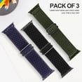 thumbnail image 2 of Bandas elásticas de nailon Solo Loop compatibles con Apple Watch 42 mm/44 mm/45 mm, correa para Iwatch Series 7/6/5/4/3/2/1 Se, paquete de 3 L 42 negro/verde militar/profundo, 2 of 5