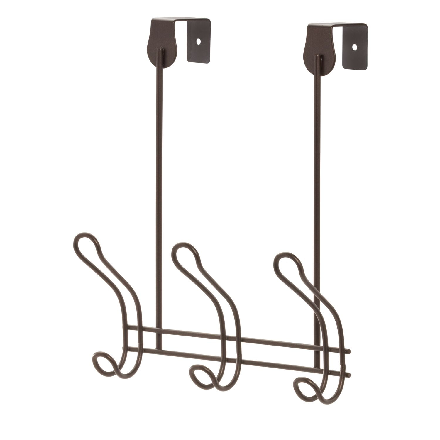 Mainstays Bronze Finish Over-the-Door 3 Hook Rack