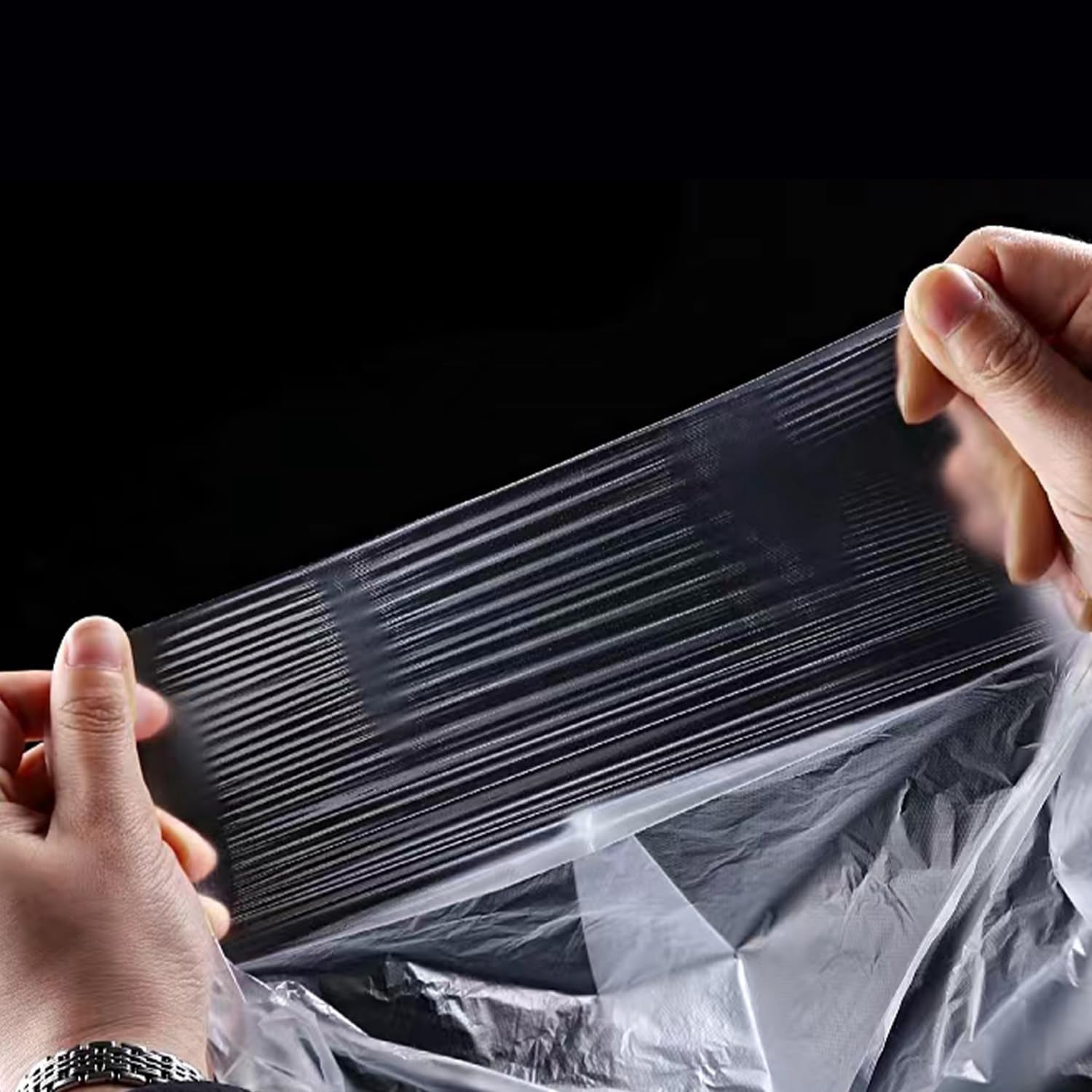 Kitchen Trash Bags, Disposable Garbage Bags 5 Rolls/250PCS, Trash Bags for Home/Office/Kitchen/Bathroom, Small Trash Bags, Clear,17"(L) * 17"(W)