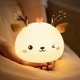 thumbnail image 3 of Luz nocturna de ciervo colorida, Sensor táctil de silicona, Animal lindo, lámparas recargables USB suaves para niños, dormitorio, bebé, regalo de Navidad, 3 of 4