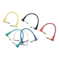 thumbnail image 1 of 6Pcs Guitar Effect Cable,6.35mm Pedals Patch Cables,Right Angle Universal Instrument Stage Studio Cables, 1 of 8