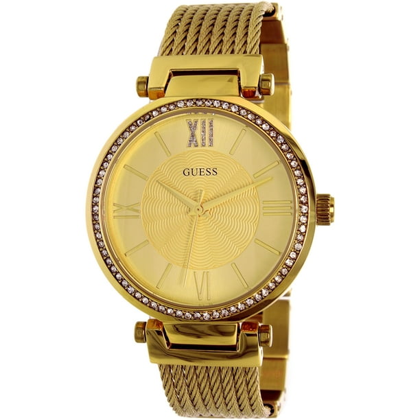 Guess Women s U0638L2 Gold Stainless Steel Plated Japanese Quartz