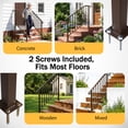 thumbnail image 6 of Tcbosik Handrails for Outdoor Steps, 3 Step Stair Hand Rail, Metal Railing with Installation Kit for Seniors, Copper, 6 of 8