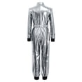 thumbnail image 4 of Raenseen Kids Boys Metallic Racing Jumpsuit Racing Suit Race Car Driver Moto Gear Jersey Set Silver 16, 4 of 6