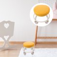 thumbnail image 3 of Tabouret Bas avec Roues Chaise de Pédicure Tabouret Roulant Bas Tabouret de Maquillage pour Changement de Chaussures pour Massage Pédicure SPA et Maison Orange, 3 of 8
