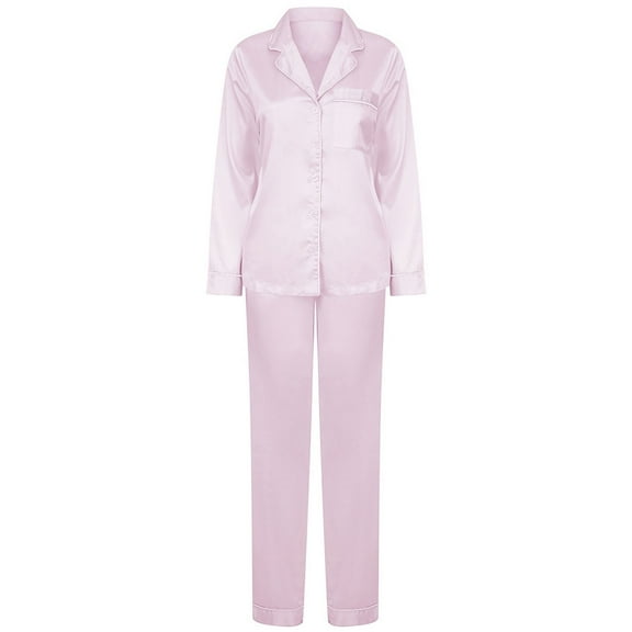 Towel City Womens Satin Long PJ Set