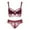 Red, variant on Varsbaby Sexy Lace Padded Push Up Bra Lingerie Sets for Women
