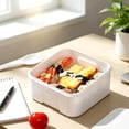 thumbnail image 5 of Portable Bento Lunch Box, Single Compartment Container with 2-in-1 Utensil, Microwave Reheatable for Office & Campus, 5 of 6