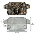 thumbnail image 5 of Xoenoiee Deer Hunting Camo Print Car Windshield Ice Snow Cover, Heavy Duty Windscreen Protector Cover with Elastic Strap, Winter Waterproof Frost Cover for Car Truck SUV RV, 5 of 7