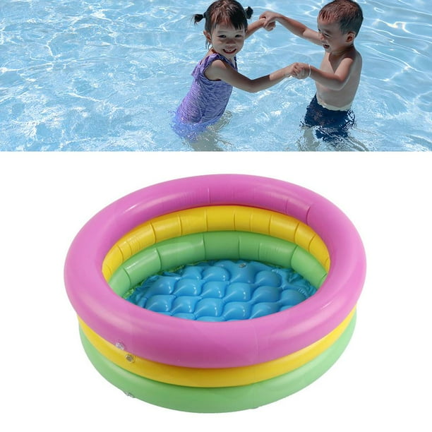Piscina para niños inflable para niños, PVC duradero inflado para niños, divertido juego de natación, piscina de agua, niñas, niños, verano, hogar, ja Fondo de cristal 60cm Macarena Piscina inflable