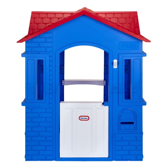 Little Tikes Cape Cottage- Red & Blue Playhouse Indoor & Outdoor with Working Door and Windows, Boys and Girls Ages 3