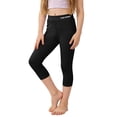 thumbnail image 2 of Favoffer Toddler Girls Elastic Cropped Leggings Solid Color Soft Yoga Casual Capri Pants Sports Outdoor Leisure Wear 3-13Y, 2 of 9
