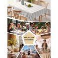 thumbnail image 5 of Cream Moire Table Cloth, Water Ripple Stripe Farmhouse Waterproof Tablecloth for Rectangle Tables, Reusable Washable Fabric Table Cover for Restaurant Kitchen Dining Tables 52"x70", 5 of 6