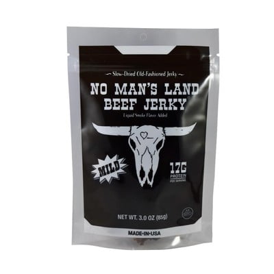 No Mans Land Jerky Beef Mild 3 oz (Pack of 8)