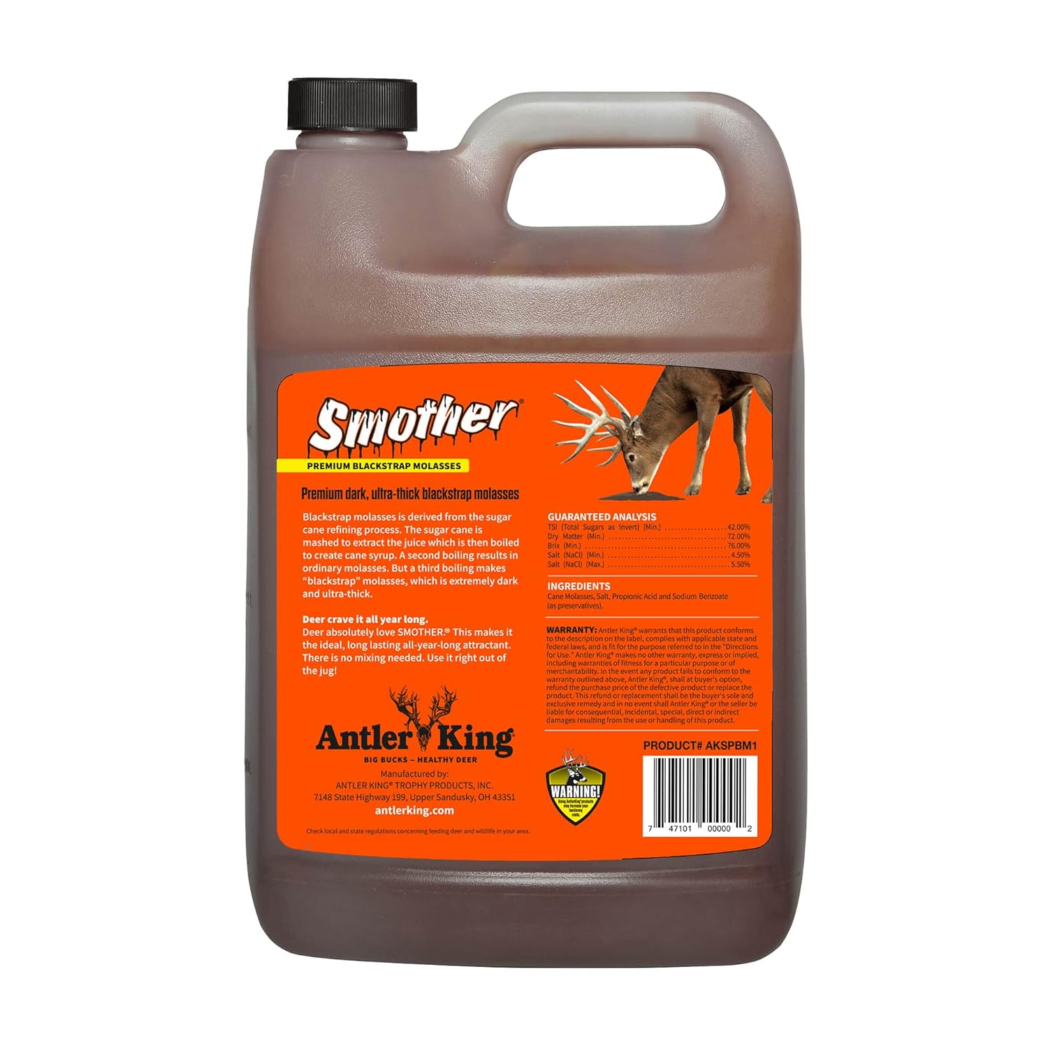 Smother Year Long Deer Premium Dark Ultra Thick Blackstrap Molasses No Mixing Needed Case 3557