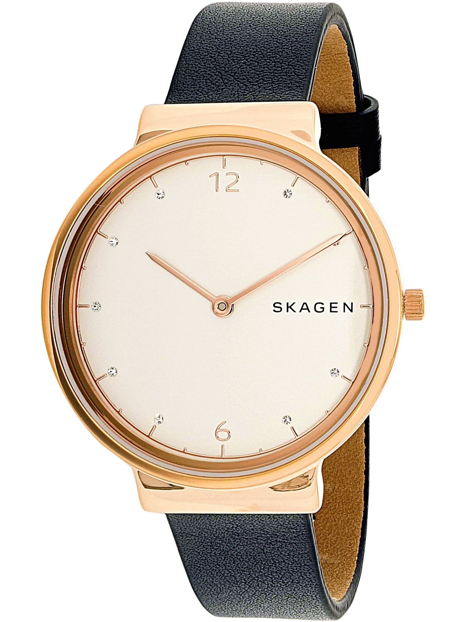 Skagen Women's Ancher SKW2608 Black Leather Quartz Fashion Watch Walmart Canada