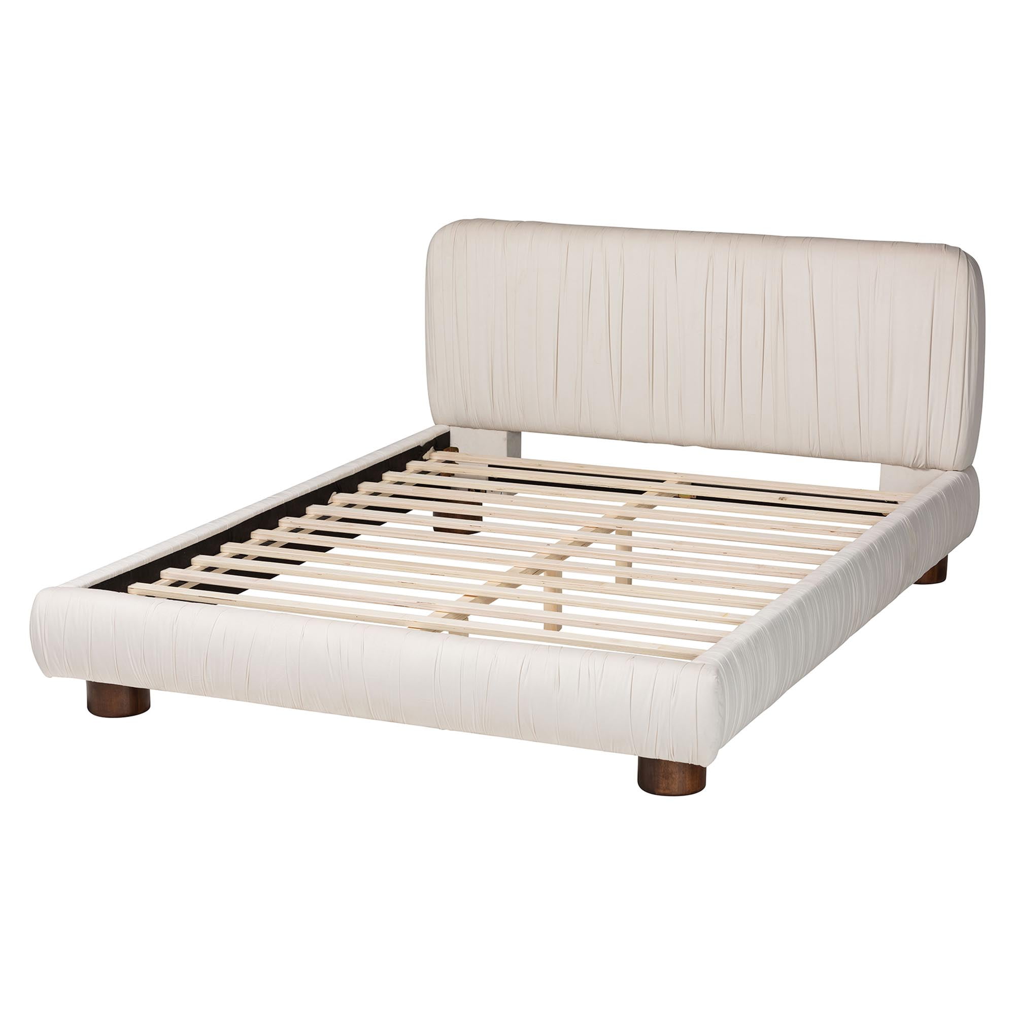 Baxton Studio Emsley Modern Luxe Platform Bed, Queen, Walnut Brown