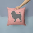 thumbnail image 2 of Affenpinscher Checkerboard Pink Fabric Decorative Pillow, 2 of 4