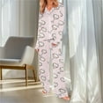 thumbnail image 2 of Levmjia Womens Pajama Set Fashion Long Sleeve Lapel Printed Casual Printed 2 Piece Set Pants Soft Comfortable Sleepwear Home Wear Winter Spring Nightwear, 2 of 8