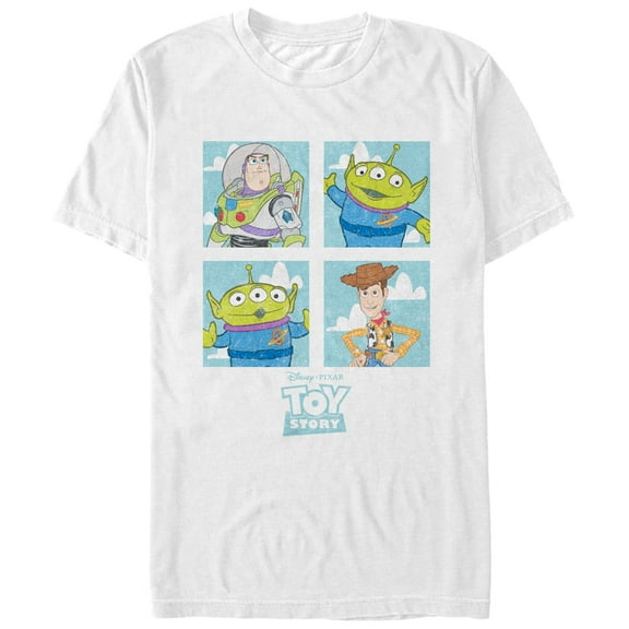 Men's Toy Story Character Box Graphic Tee White X Large