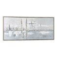 thumbnail image 1 of Gild Design House Toile Encadrée Peinte à la Main Silver Paradise, 1 of 5