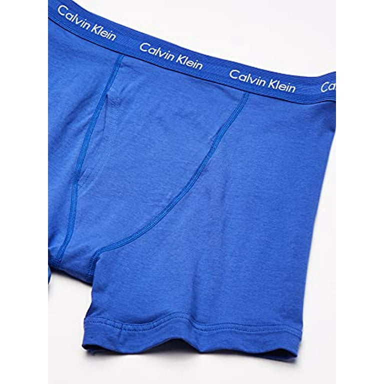 Calvin Klein 3 Pack Cotton Stretch Boxer Briefs - Black/Blue