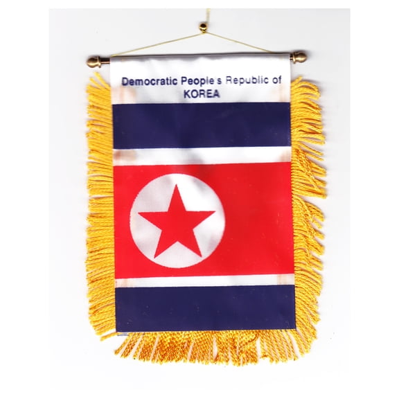 North Korea Window Hanging Flag