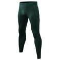 thumbnail image 3 of Dovford Athletic Compression Pants for Men Sport Football Running Tights Base Layer Leggings with Pockets(Solid Pocket)Green&XL, 3 of 8