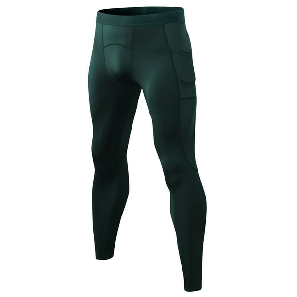 Amzcrzy Pantalones Yoga Hombre Leggings Ligeros Suaves Deportes Informales Cintura Alta Sin Costura Delantera Color Liso Correr Gimnasio Mallas Running Con Bolsillos Tallas S-2XL Verde