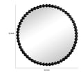 thumbnail image 5 of Benjara Emu 32 Inch Modern Round Wall Mirror, Beaded Black Metal Accent Frame, 5 of 5