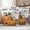 DarkOrange, variant on Fall Pumpkins Outdoor Waterproof Pillow Covers, Thanksgiving Sunflower Maple Leaf Plaid Decorative Square Throw Pillowcase Sofa Cushion Sham for Patio/Couch/Chair, 20"x20" 2 Pack