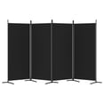 thumbnail image 3 of Bowery Hill Contemporary 4-Panel Room Divider in Black Fabric, 3 of 12