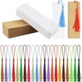 thumbnail image 1 of Tool Series 60pc Blank Bookmarks With Colorful Tassels – 350gsm Bookmark Blanks For DIY Crafts Tags Classroom Projects – Bookmark Kit, 1 of 3