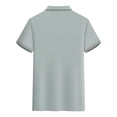 thumbnail image 6 of jobturf Golf Shirts for Women Dressy Casual Collared Work Blouses Trendy Color Block Basic Tees Comfy Loose Plus Size Summer Tops S-4XL, 6 of 6