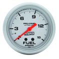 thumbnail image 3 of AutoMeter Gauge Fuel Pressure 4411 Ultra-Lite; 2-5/8 Inch; Full Sweep Mechanical; 0-15 PSI; Analog; Without Isolator; With Programmable Warning Function; White Face/Brushed Bezel/Orange Needle, 3 of 4