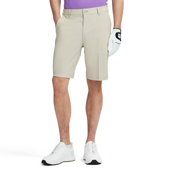 Pantalones cortos de golf IZOD Swingflex Stretch corte recto para hombre en kaki