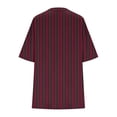 thumbnail image 6 of AnuYalue Womens 2 Piece Pajama Set Striped Summer Casual Oversized Short Sleeve Biker Shorts Matching Travel Outfit, 6 of 6