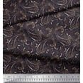thumbnail image 2 of Soimoi Velvet Fabric Floral & Paisley Decor Fabric Printed Yard 58 Inch Wide, 2 of 3