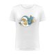 thumbnail image 4 of Camiseta blanca informal con cuello redondo y manga corta con estampado de gato bonito para mujer Pompotops hkajfhjk459212, 4 of 5