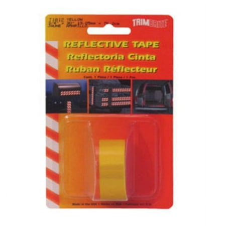 Trim Brite 0.75 in. W x 30 in. L Yellow Reflective Tape 1 pk
