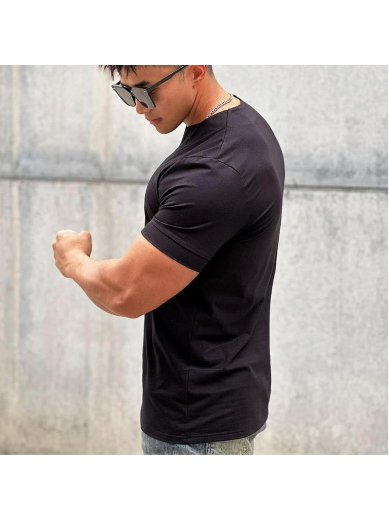 Braylen Stylish T-Shirt,New Men'S Stretch Slim Fit V-Neck T-Shirt