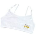 thumbnail image 2 of BLTIBY Cotton Girls Training Bra Cami Training Seamless Thin Adjustable Bras for Teens Comfortable Fashion Bralette White L, 2 of 3
