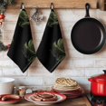 thumbnail image 6 of Sage Green Rose Kitchen Towels Set of 1, Vintage Abstract Garden Flower Floral Black Absorbent Dish Towels for Kitchen, Microfiber Hand Towel,Quick Drying Tea Towel for Cleaning Decorative Dishcloths, 6 of 7